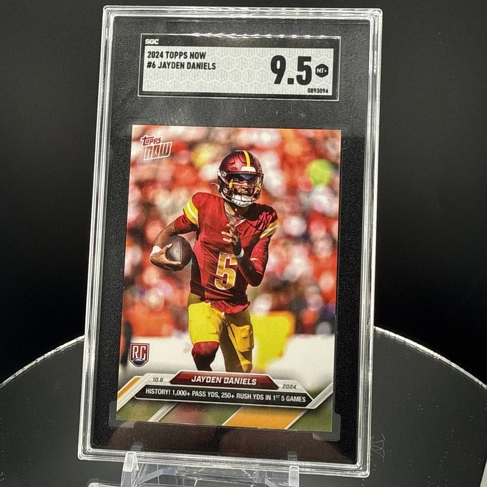 2024 Topps Now #6 Jayden Daniels (RC) - SGC: 9.5 Commanders